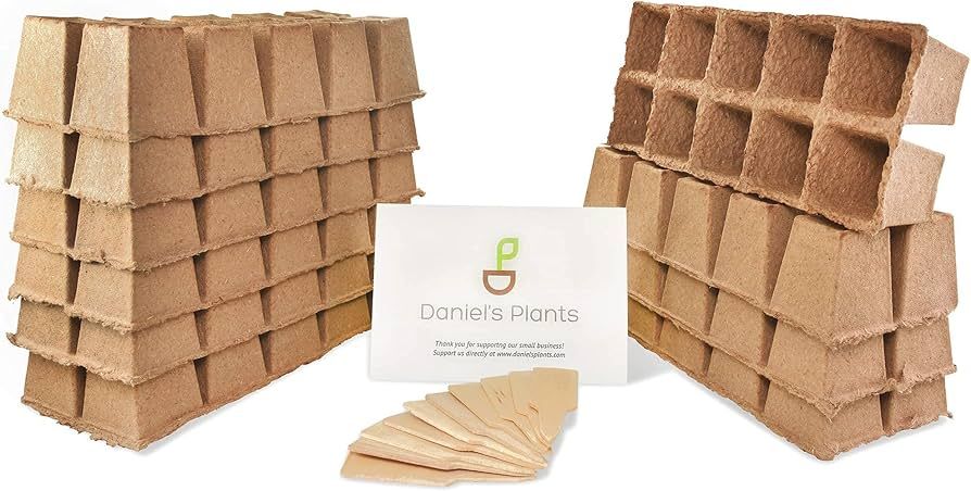 Daniel’s Plants Biodegradable Seed Tray | 10 Pack 100 Cell | Seed Starter Tray Peat Pots for Se... | Amazon (US)