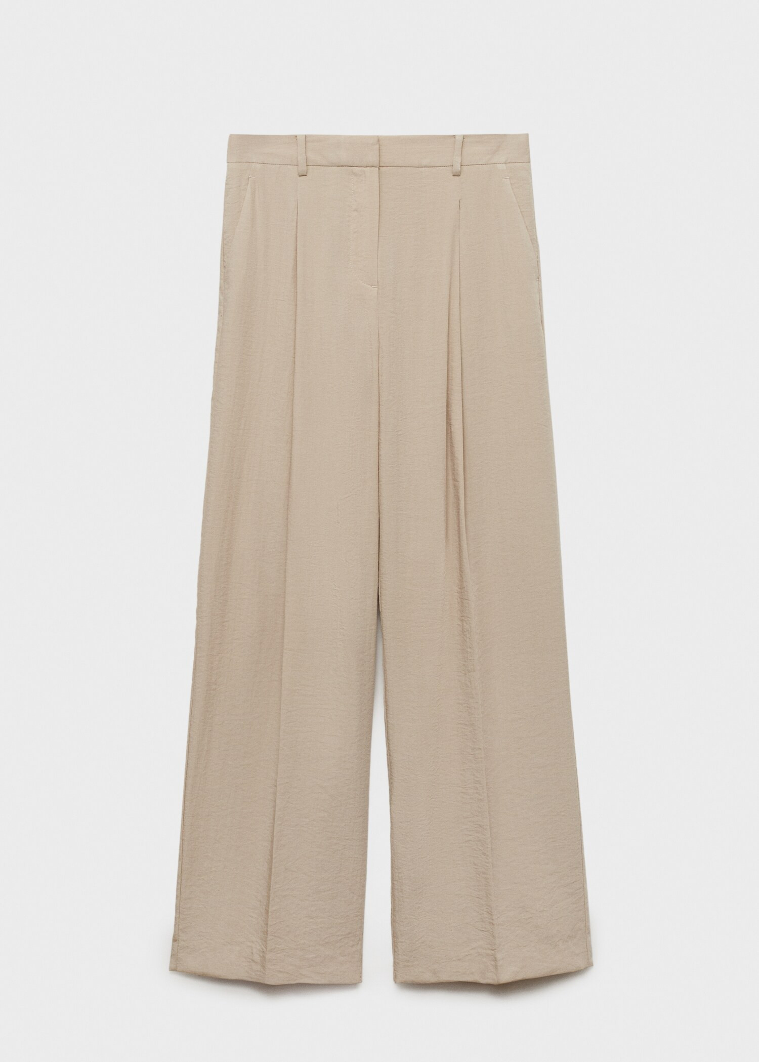 Wide-leg pleated trousers - Women | MANGO United Kingdom | MANGO (UK)