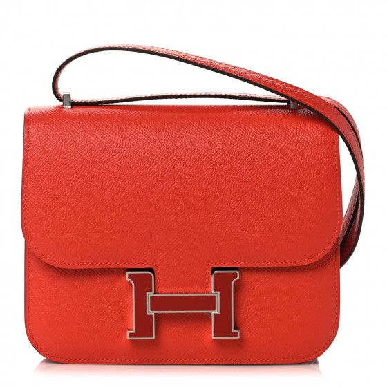 HERMES Epsom Enamel Constance 18 Capucine Sanguine | FASHIONPHILE | FASHIONPHILE (US)