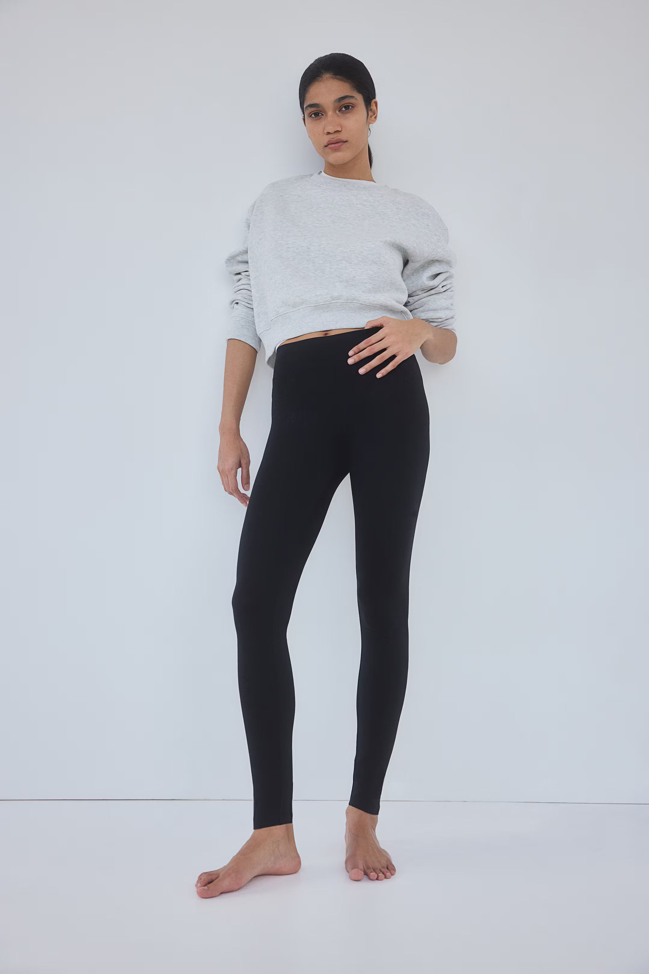 Cotton-blend leggings | H&M (UK, MY, IN, SG, PH, TW, HK)