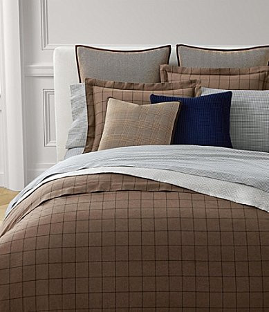 Lauren Ralph Lauren Ledger Windowpane Plaid Comforter Mini Set -  King | Dillard's