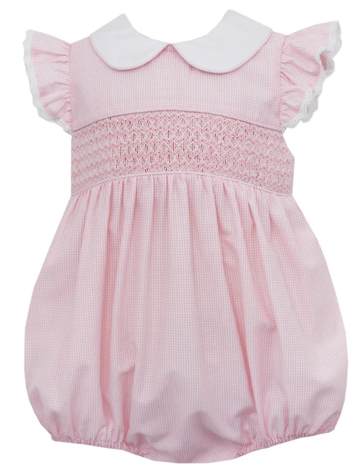 Pink Gingham Bubble w/Ruffle Sleeve | Haute Totz