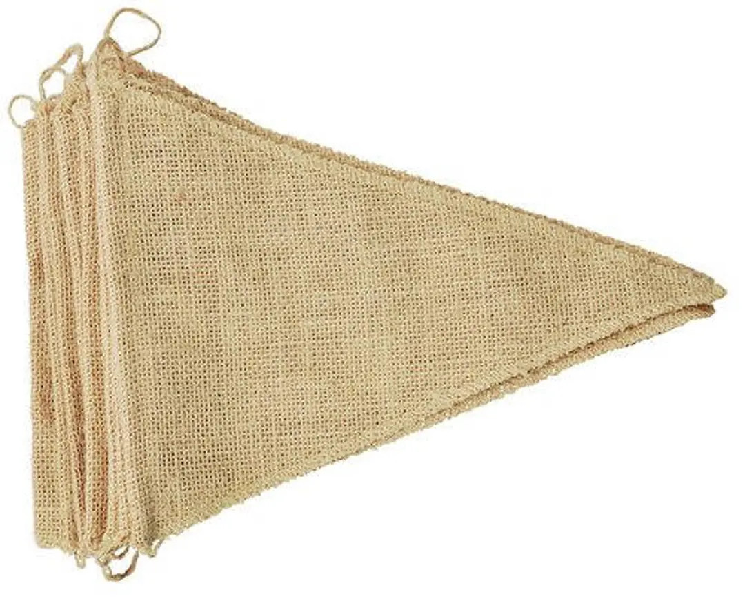 12 PCS DIY Triangle Rustic Burlap Bunting Pennant Garland Shabby Chic Flags for Wedding Banner De... | Etsy (US)