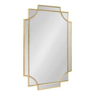 Medium Rectangle Gold Contemporary Mirror (35.4 in. H x 23.6 in. W) | The Home Depot
