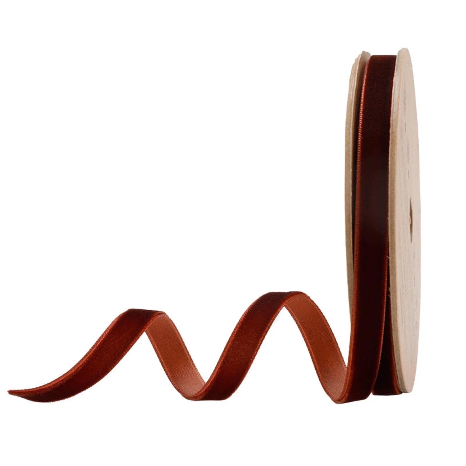 LaRibbons 3/8" Velvet Ribbon, 10 Yard Roll, Gingerbread | Walmart (US)