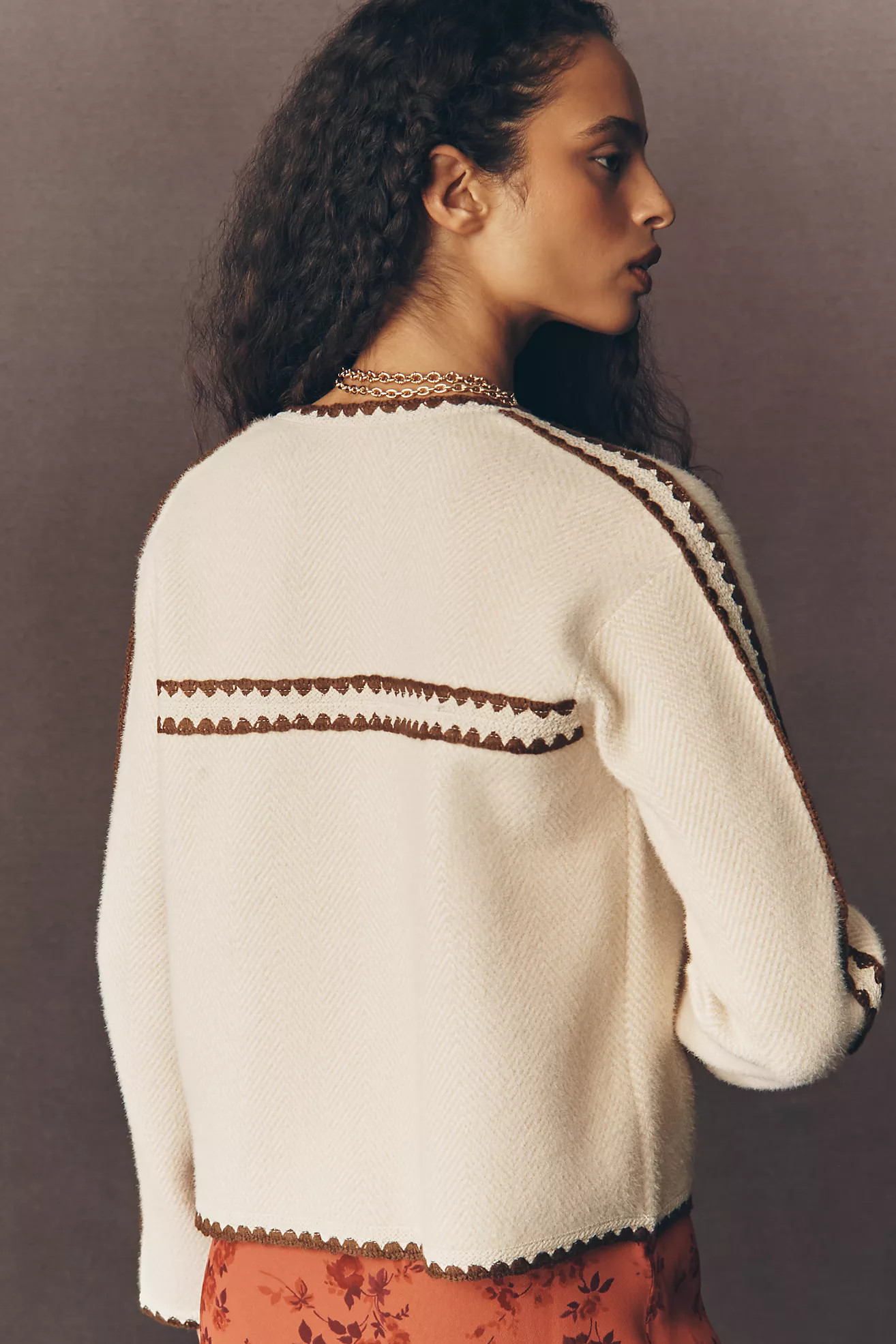 NVLT Knit Crochet Trim Lady Jacket | Anthropologie (US)