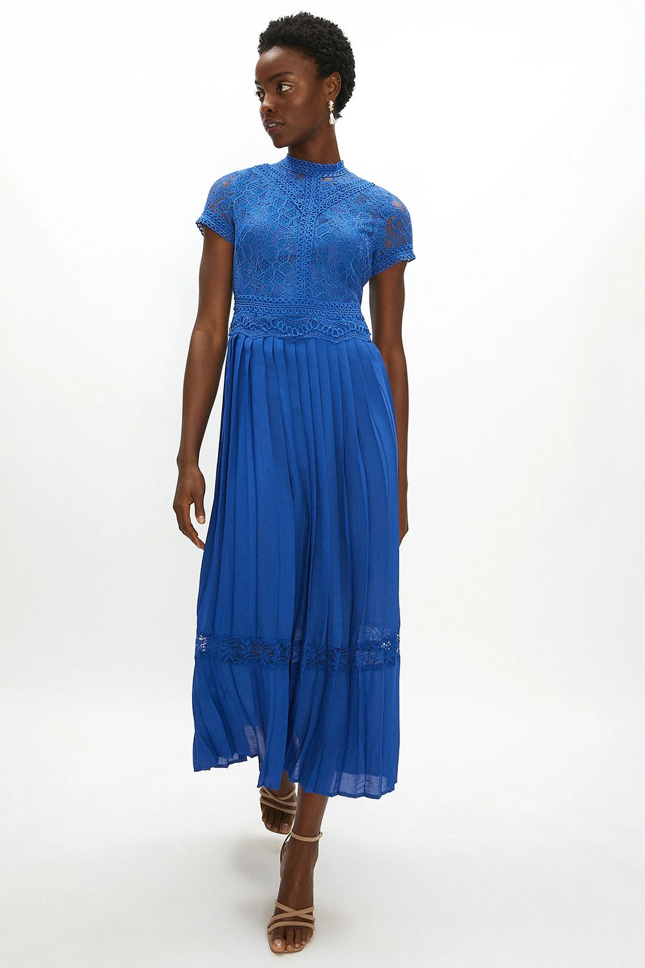 Lace Bodice Pleat Skirt Maxi Dress | Coast (UK)