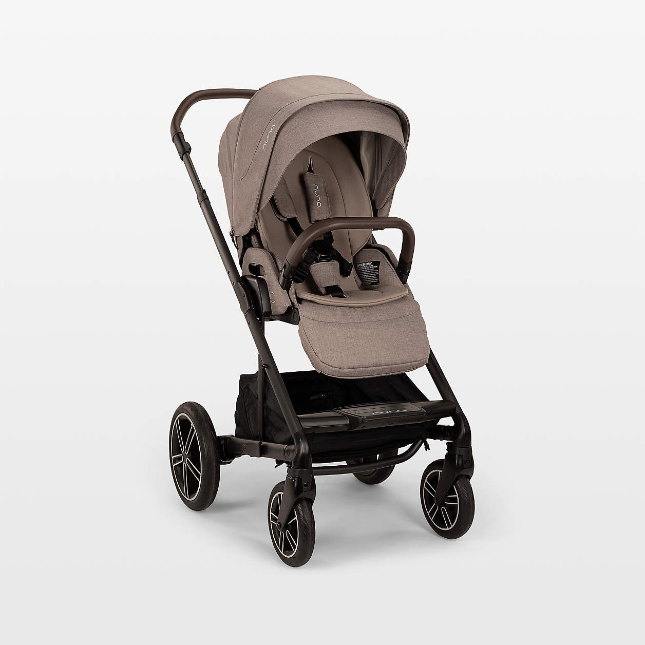 Nuna MIXX next Cedar Brown Compact Foldable Baby Stroller + Reviews | Crate & Kids | Crate & Barrel