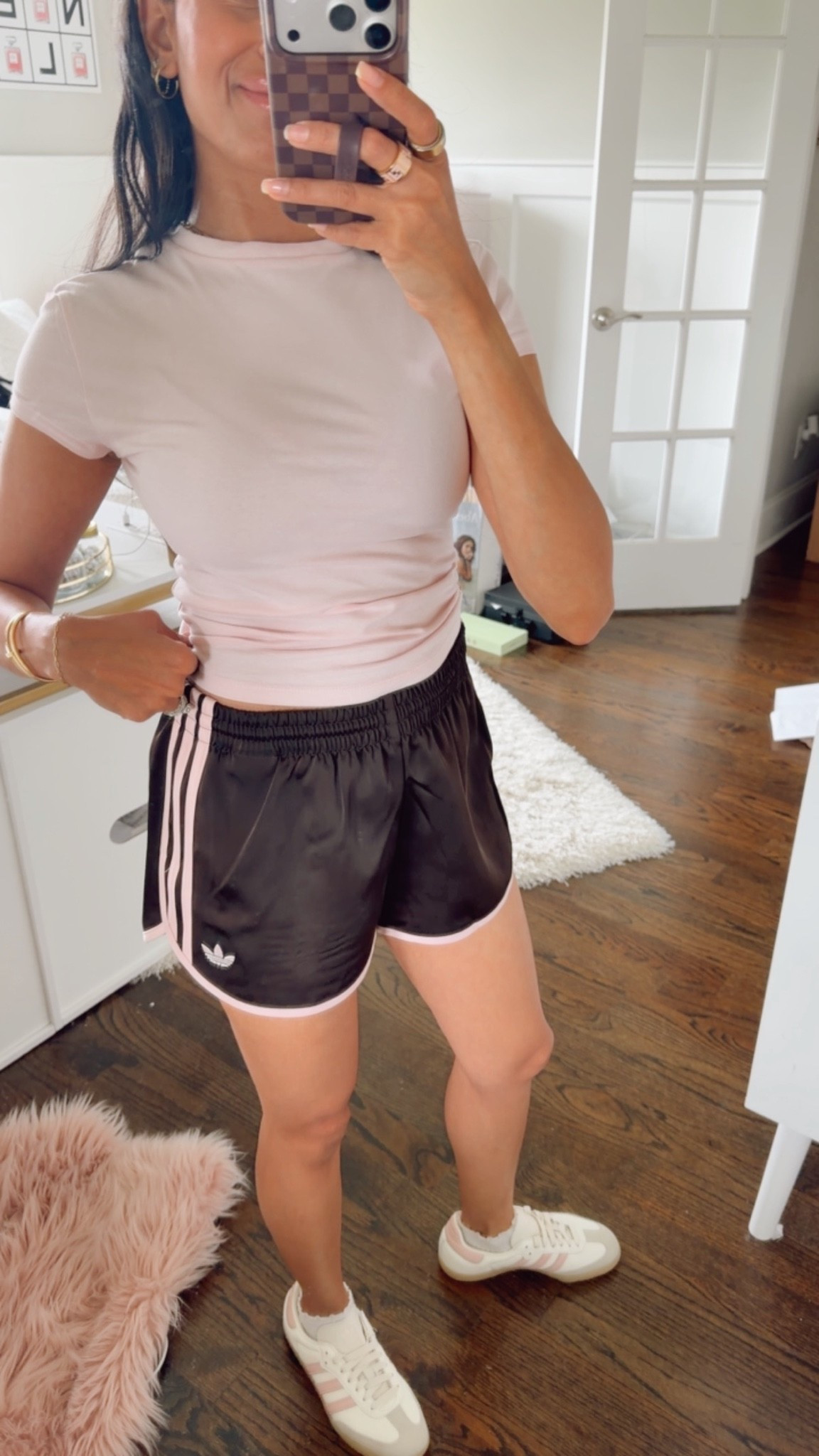 Brown adidas sprinter shorts
Adidas ootd
Sambas
Summer style
Casual outfits

#LTKootd #LTKSaleAlert #LTKActive