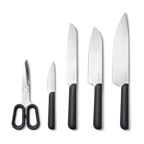 Caraway 5 Piece Knife Set - Premium German Steel Blade Kitchen Knives - Ergonomic Handles - No Microplastics - Charcoal | Amazon (US)