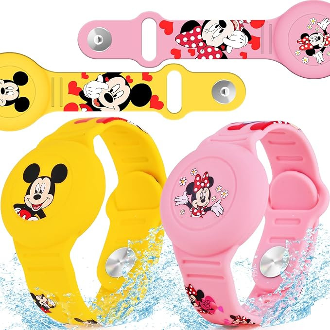 Waterproof Air Tag Bracelet for Kids [2 Pack], Cute Cartoon Air Tag Holder for Kids with Full Cov... | Amazon (US)