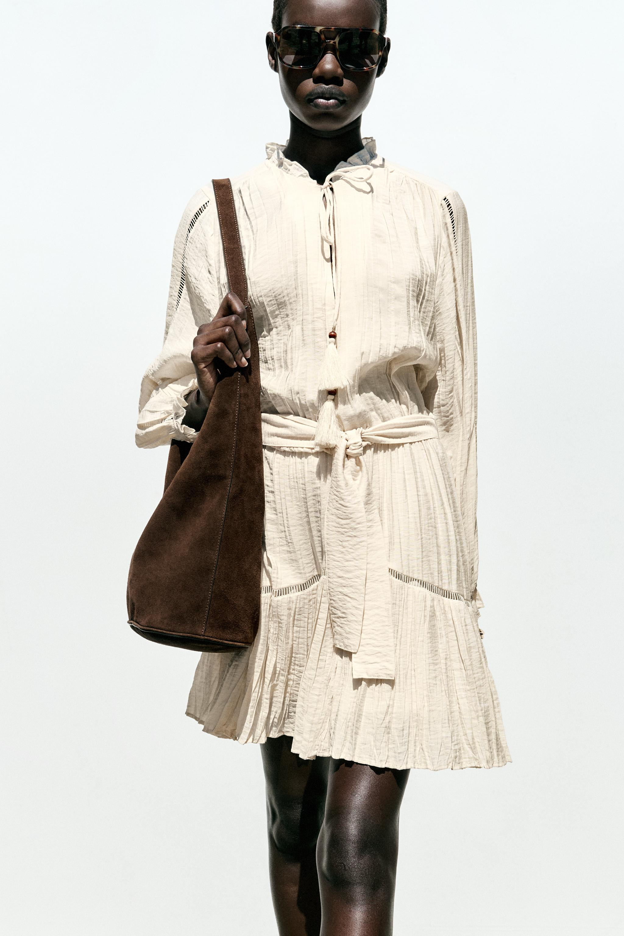 WRINKLED EFFECT MINI DRESS | Zara US