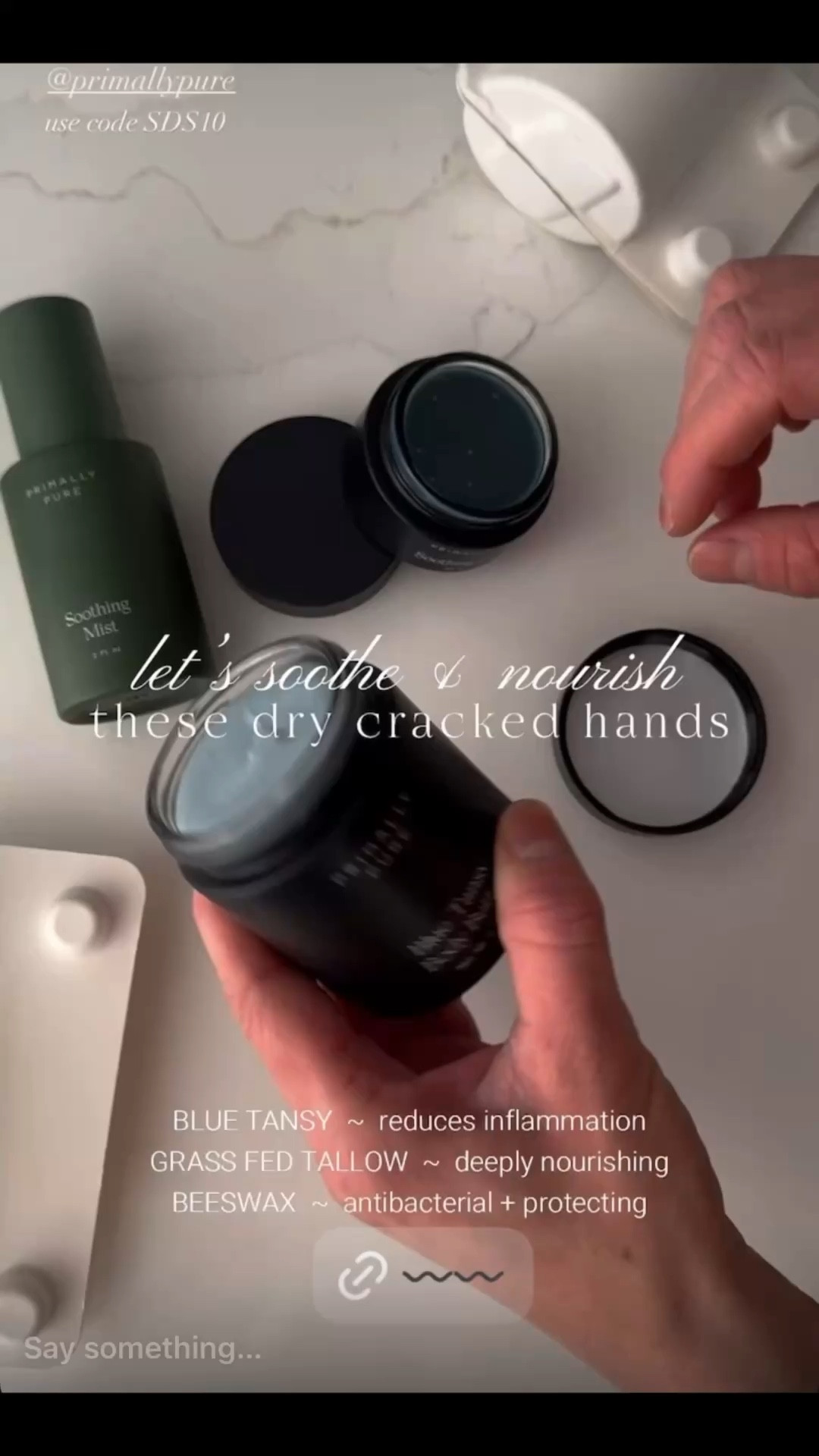 This is body butter is amazing! Blue tansy, beeswax, and tallow. Nourishing, protective, reduces inflammation🩵 use code sds10

#LTKBeauty #LTKOver40 #LTKmomlife