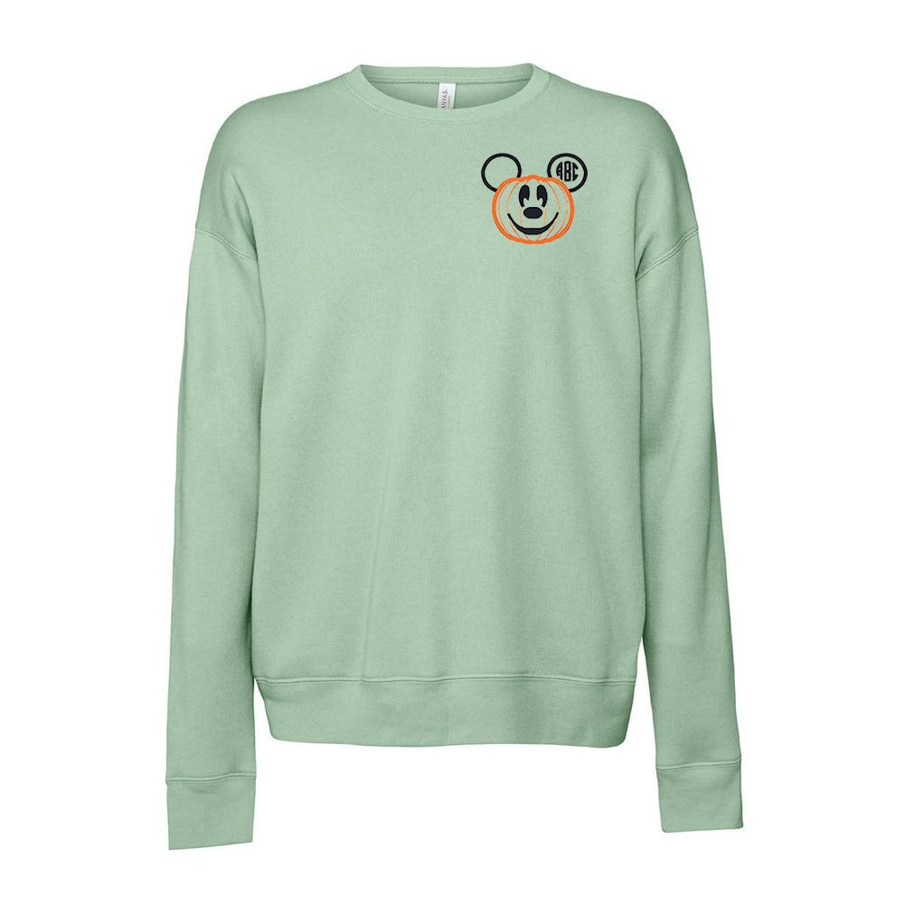Monogrammed Mickey Pumpkin Premium Crewneck Sweatshirt | United Monograms