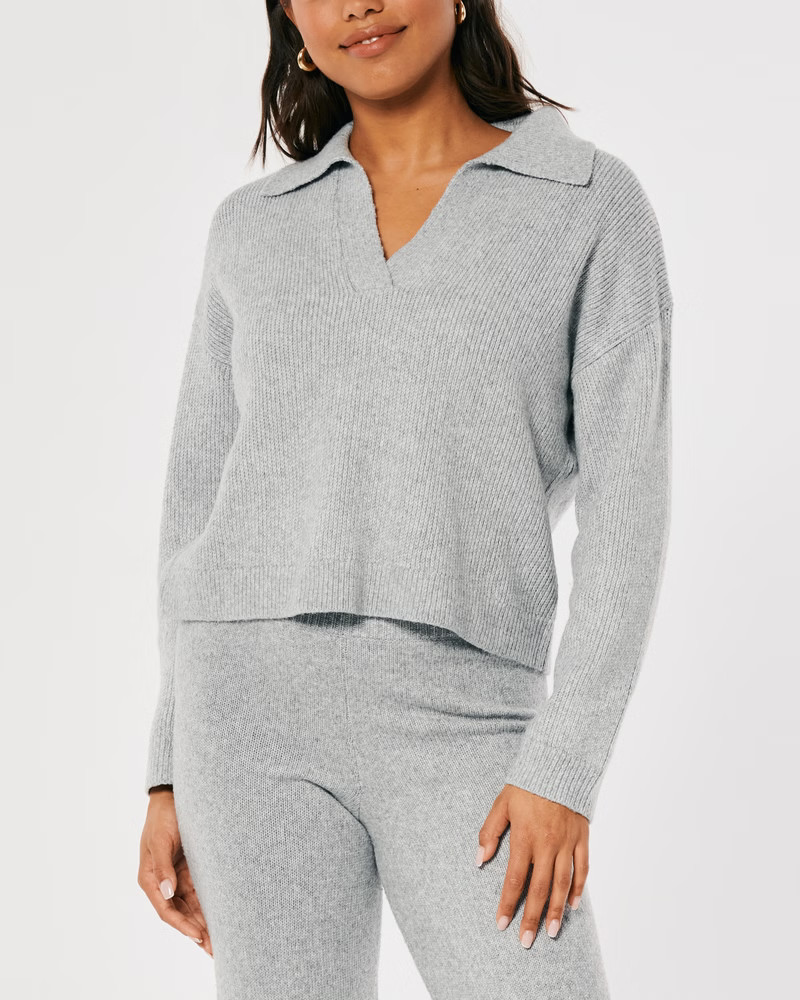 Women's Gilly Hicks Long-Sleeve Sweater Polo | Women's Clearance | HollisterCo.com | Hollister (US)