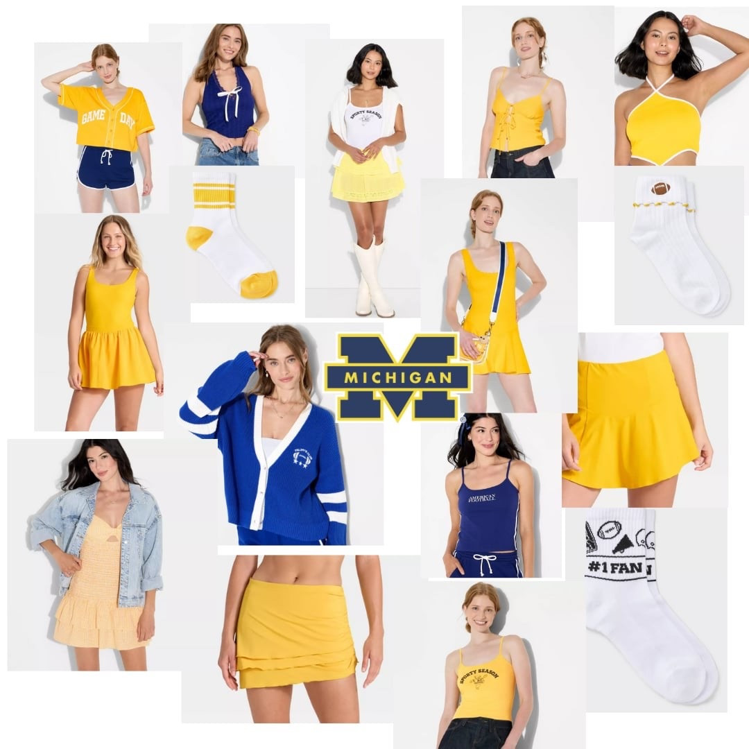 Target has their game day collection back and so many cute pieces!! All of these items come in multiple color options to match your favorite team! 
#gameday #footballseason #cheer #dance #gamedayoutfit #michigan #goblue

#LTKFindsUnder50 #LTKActive