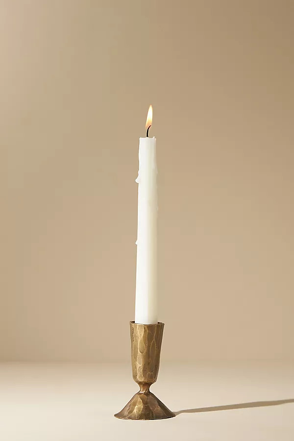 Elizabeth Taper Candlestick By Anthropologie in Gold | Anthropologie (US)