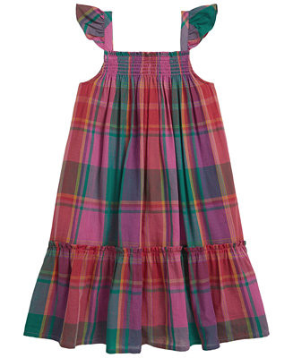 Girls' 2T-6X Plaid Cotton Madras Dress | Macy's