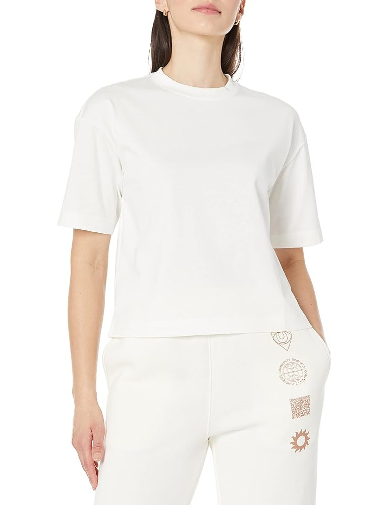 Amazon Essentials Women's Organic Cotton Drop Shoulder Relaxed Boxy Short-Sleeve T-Shirt (Availab... | Amazon (US)