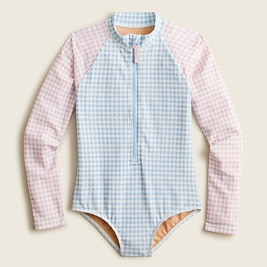 Girls' rash guard one-piece with UPF 50+ | J. Crew US
