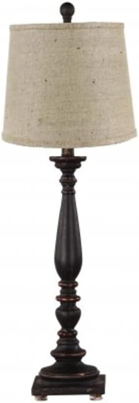 L2175BK-U6 Living Dinning Room Bedroom and Office Table Lamp, 32", Liberty-Black W/Natural Burlap... | Amazon (US)