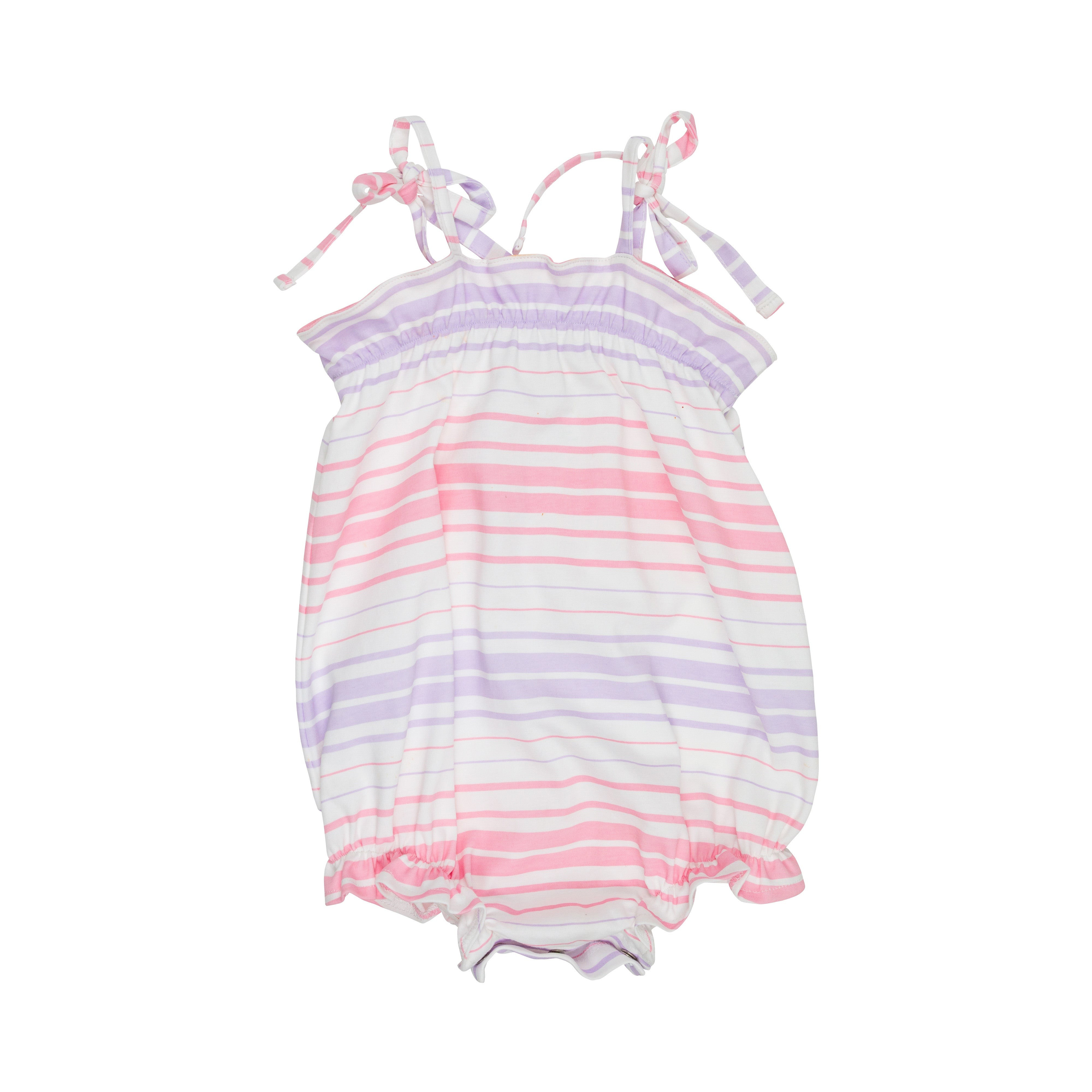 Rosey Romper - Sea Grape Stripe | The Beaufort Bonnet Company