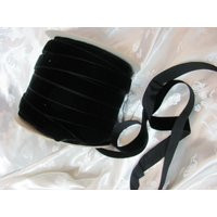 Black Velvet Ribbon Trim 22mm 7/8"" Inch - 2 Or 5 Yards Nylvalour Swiss Made Single Faced Switzerlan | Etsy (US)