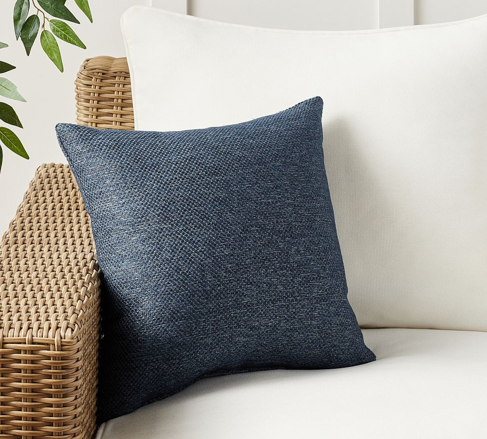 Sunbrella® Recycled Woven Outdoor Throw Pillow | Pottery Barn (US)