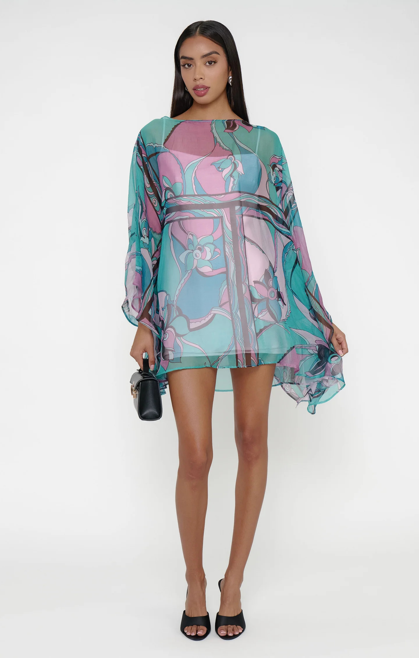 Olsen Mini Dress ~ Siren Spell Silk Chiffon | Show Me Your Mumu