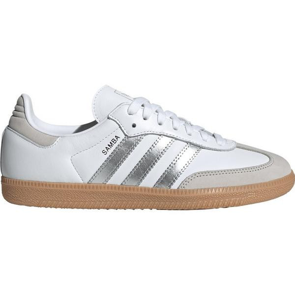 Women's adidas Samba OG Sneakers 11 Regular Cloud White/Silver Metallic/Grey One | Scheels Sports