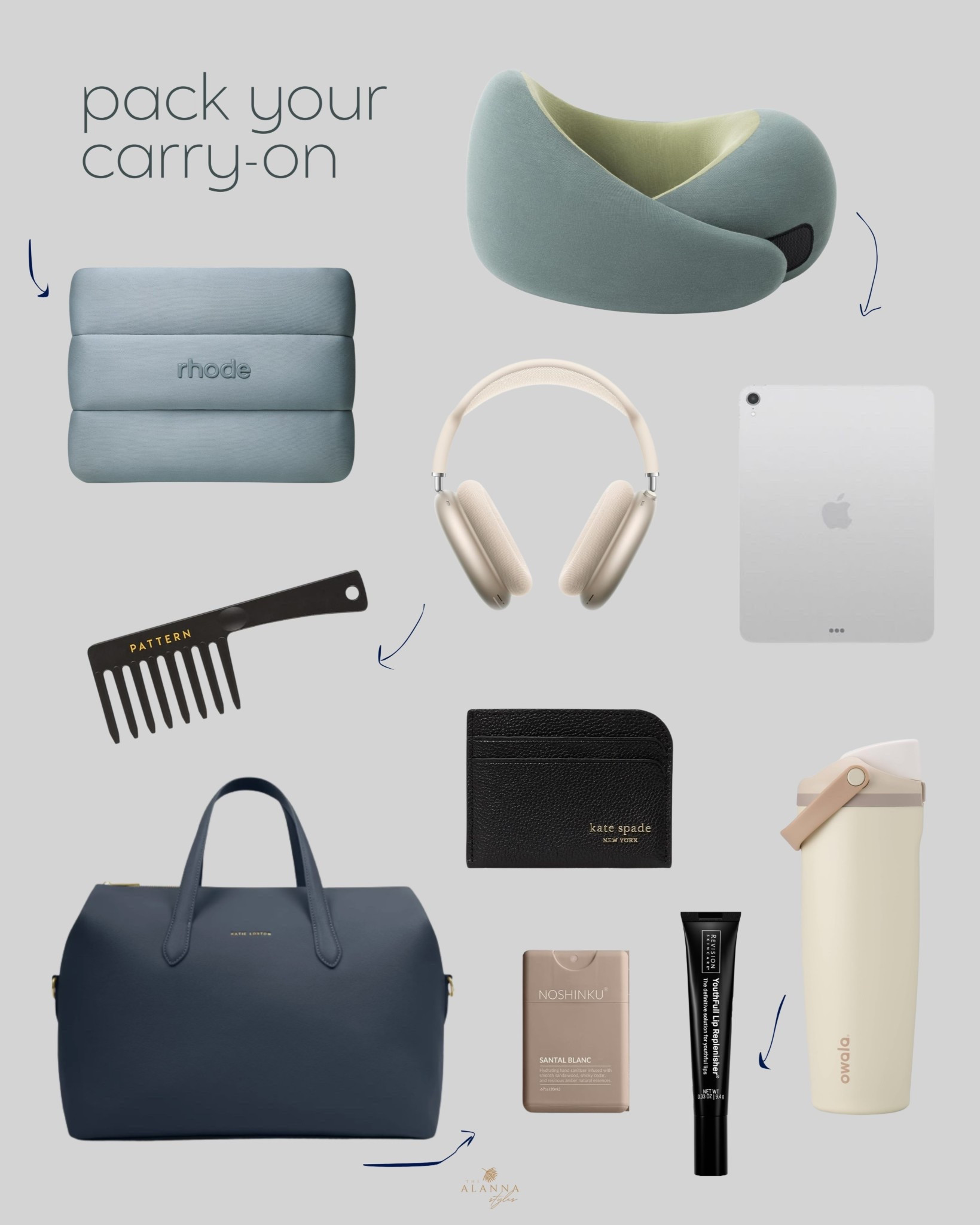 the flight essentials i never leave without. ✈️☁️ packing a carry-on is an art form, and these are the holy grail items that keep me organized and comfortable at 30,000 feet. from the rhode pouch to the ultimate travel pillow, everything is linked and ready for your next trip.

#ltktravel #travelessentials #carryononly #travelhacks #packwithme

#LTKTravel