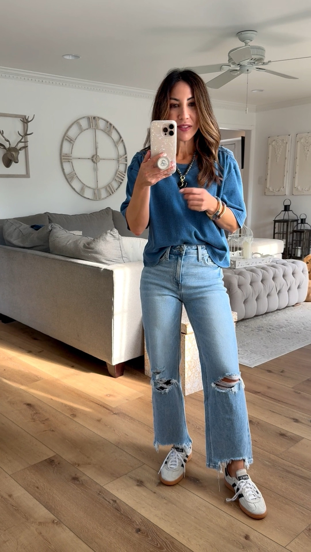 Jewelry code HOUSEOFLEO20. Jeans, 25, small short sleeve sweatshirt. Sneaker size down.

#LTKSaleAlert #LTKFindsUnder100 #LTKFindsUnder50