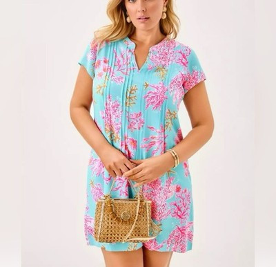 Lilly Pulitzer And Ella Tunic Dress Sz 12 Multi Royal Coral $168 NWT | eBay US