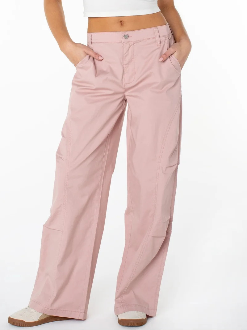 Celebrity Pink Women's and Women's Plus Wide Leg Cargo Pants, Sizes XS-4X | Walmart (US)