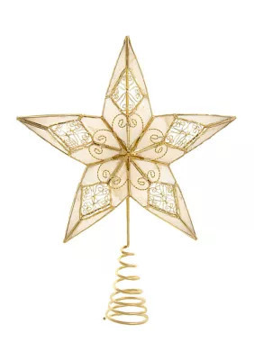 Kurt S. Adler 10.5-Inch 5 Point Capiz Gold Star Treetop | Belk