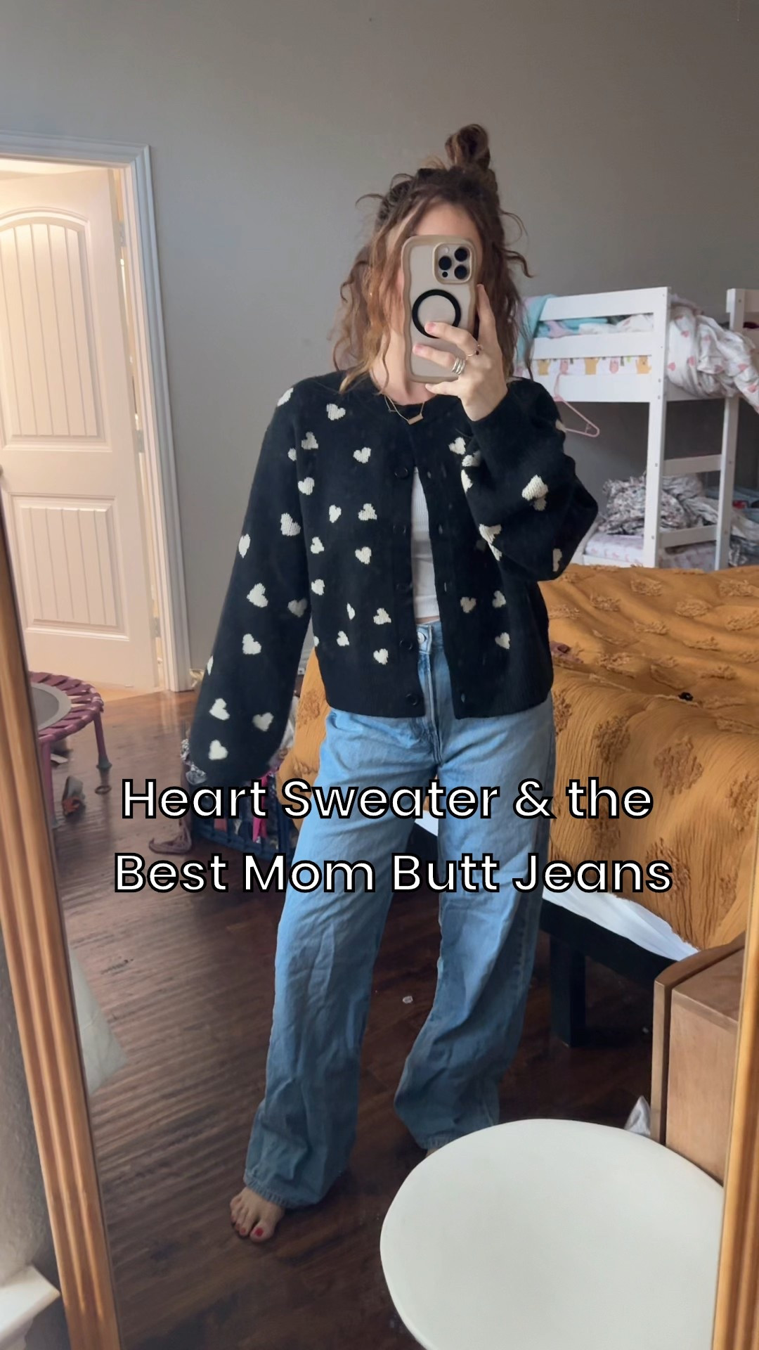 Medium in sweater 
25 in jeans