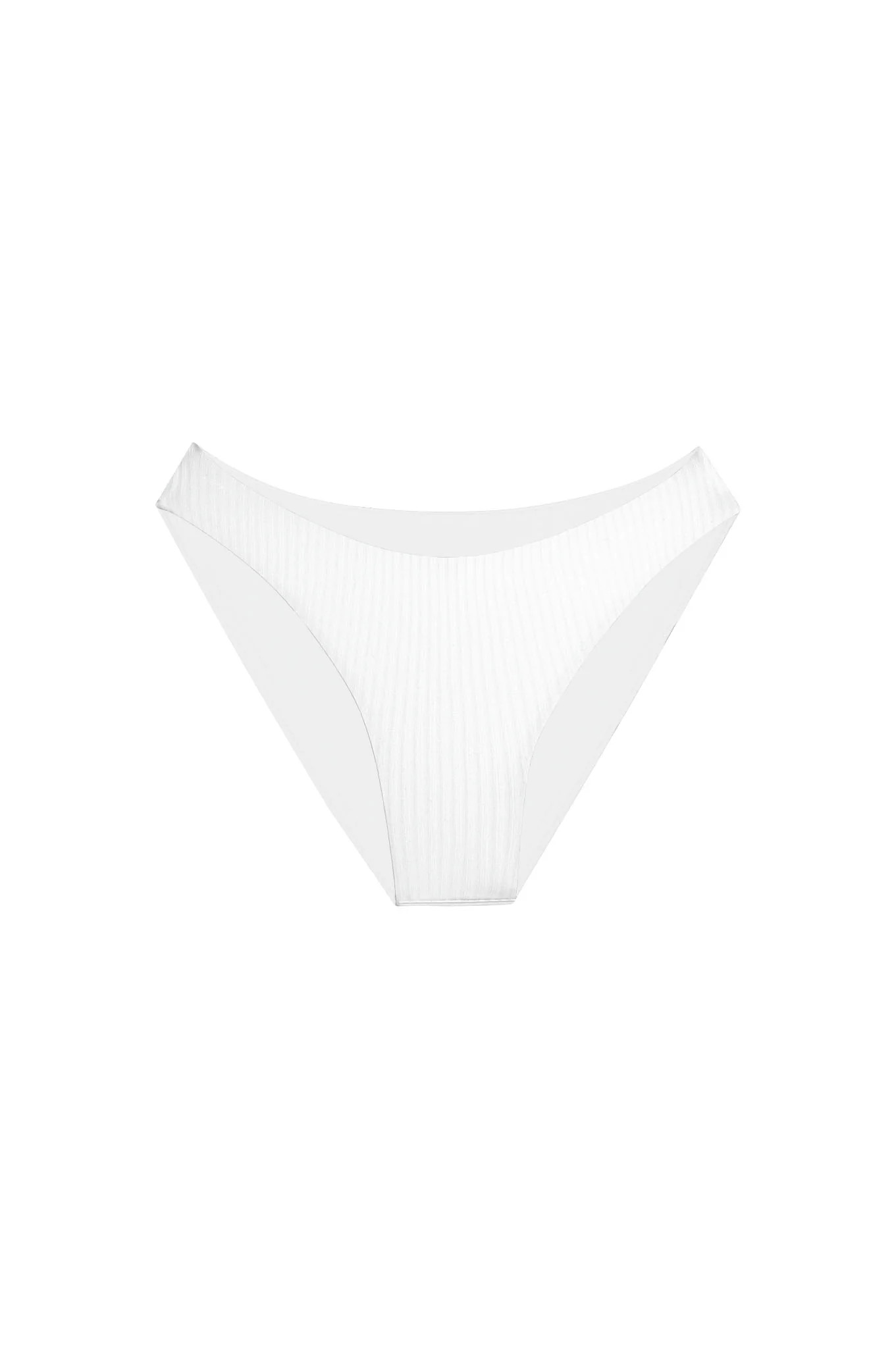 Seychelles Bottom - White Rib | Monday Swimwear