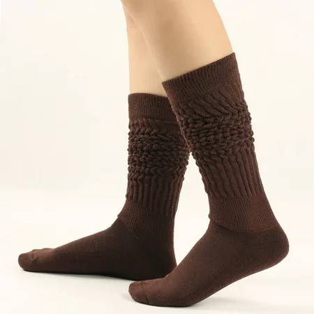 A Pair of Socks Brown Polyester Womens Long Socks Heap Heap Socks Thigh High Socks Over The Knee Socks Festival | Walmart (US)