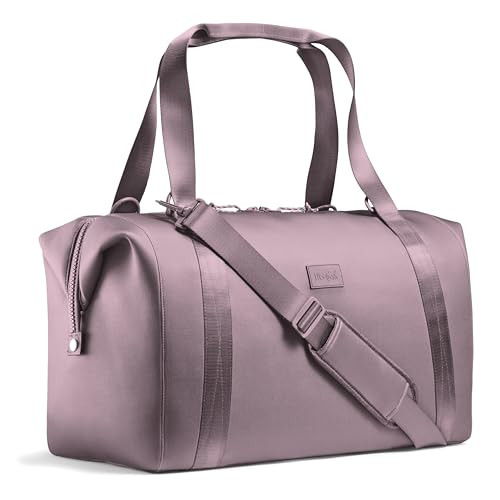Fit & Fresh Neoprene Weekender Bag for Women – Carry-On Friendly Travel Duffel with Expandable Sides, Trolley Sleeve & Pockets – Lightweight, Water-Resistant Overnight Bag for Weekend Trip, Elderberry | Amazon (US)