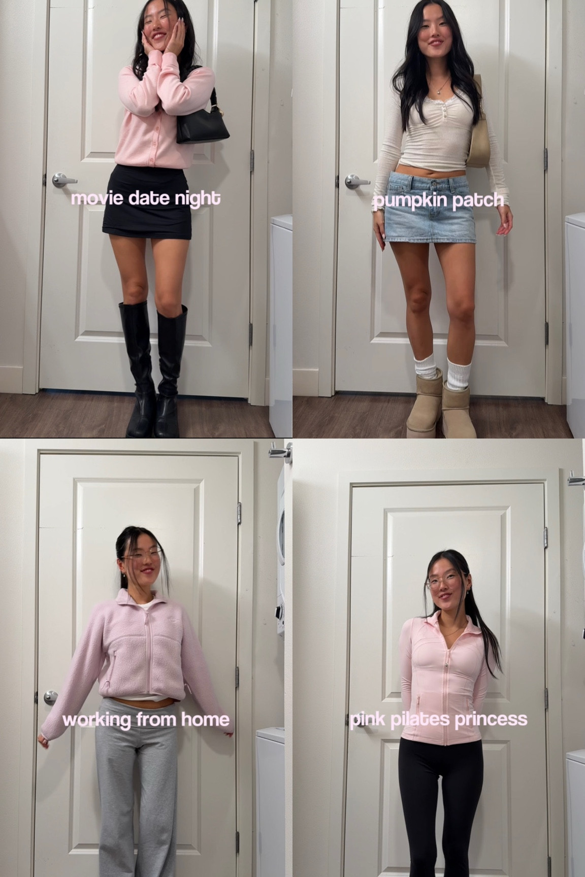 ashley kimchi lookbook - outfits 1 to 4! girly and pink fall outfits  

#LTKStyleTip #LTKFindsUnder100