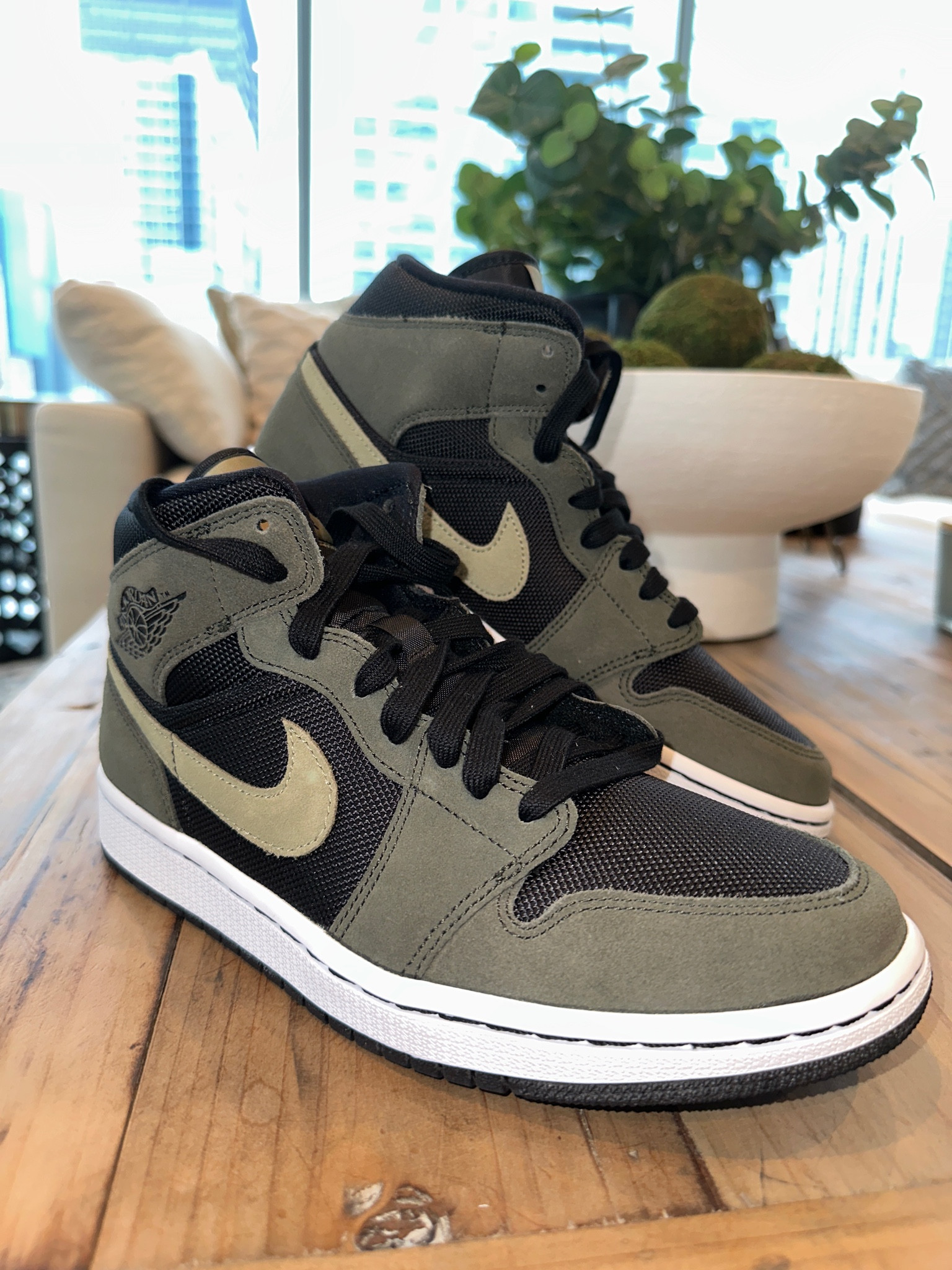 Jordan 1 mid in Olive 
I wear size 8 in ladies 
#LTKsgoecrush #LTKsneaker #LTKfind