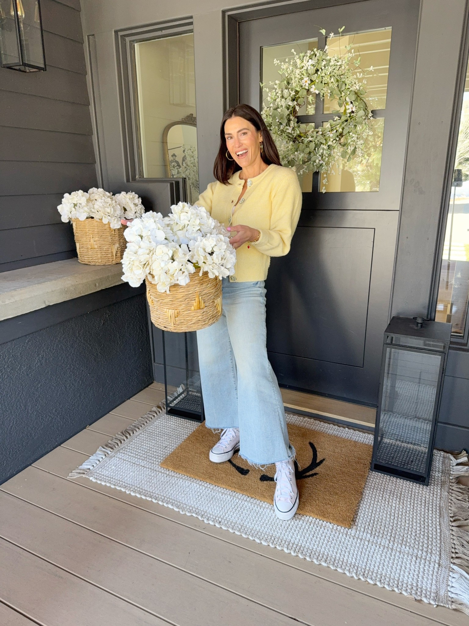 HOME \ front door refresh🌼🌼

Walmart
Target
Decor
Spring outfit
Butter yellow 

#LTKHome #LTKFindsUnder100 #LTKSeasonal