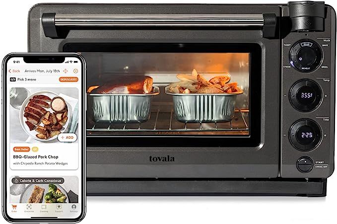 Amazon.com: Tovala Smart Oven, 6-in-1 Countertop Toaster Oven - Toast, Steam, Bake, Broil, And Re... | Amazon (US)