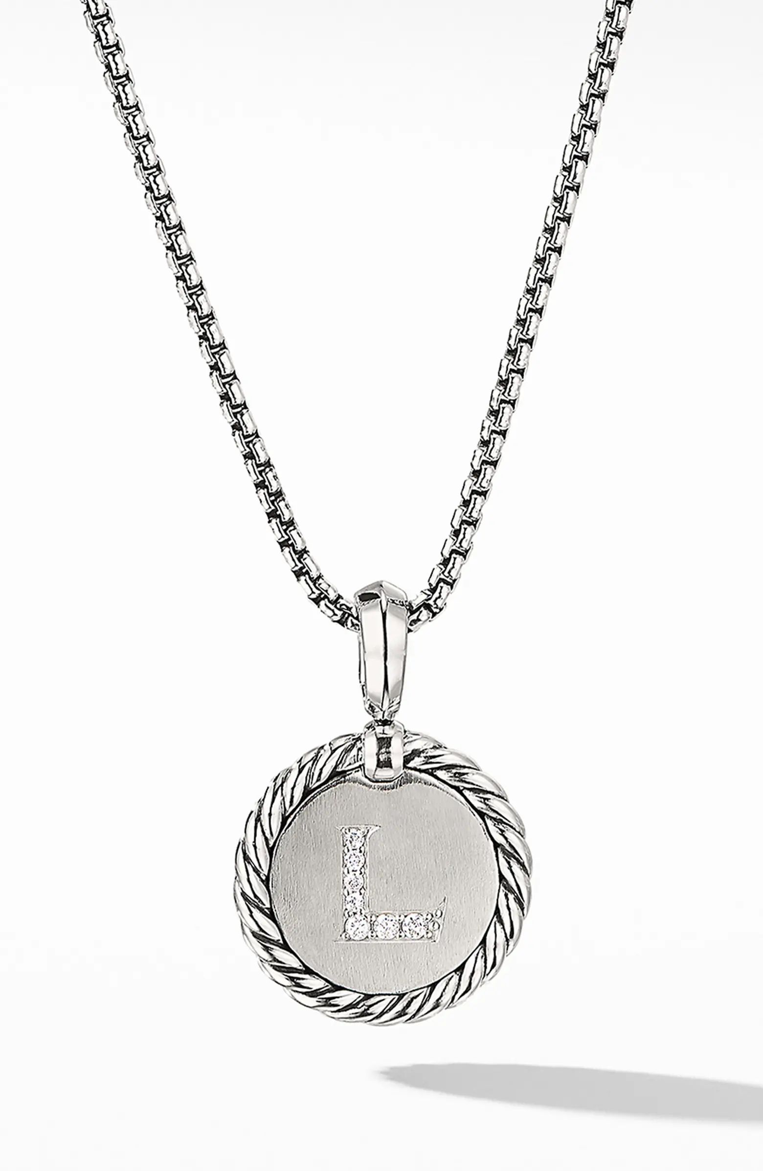 Initial Charm Necklace with Diamonds | Nordstrom