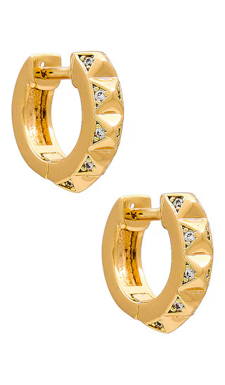 Chill Pyramid Hoops in Gold | Revolve Clothing (Global)