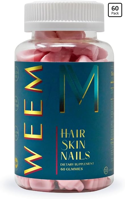 WEEM Hair Skin and Nails Gummies - Supports Healthy Hair - Vegan biotin Vitamins for Women & Men ... | Amazon (US)