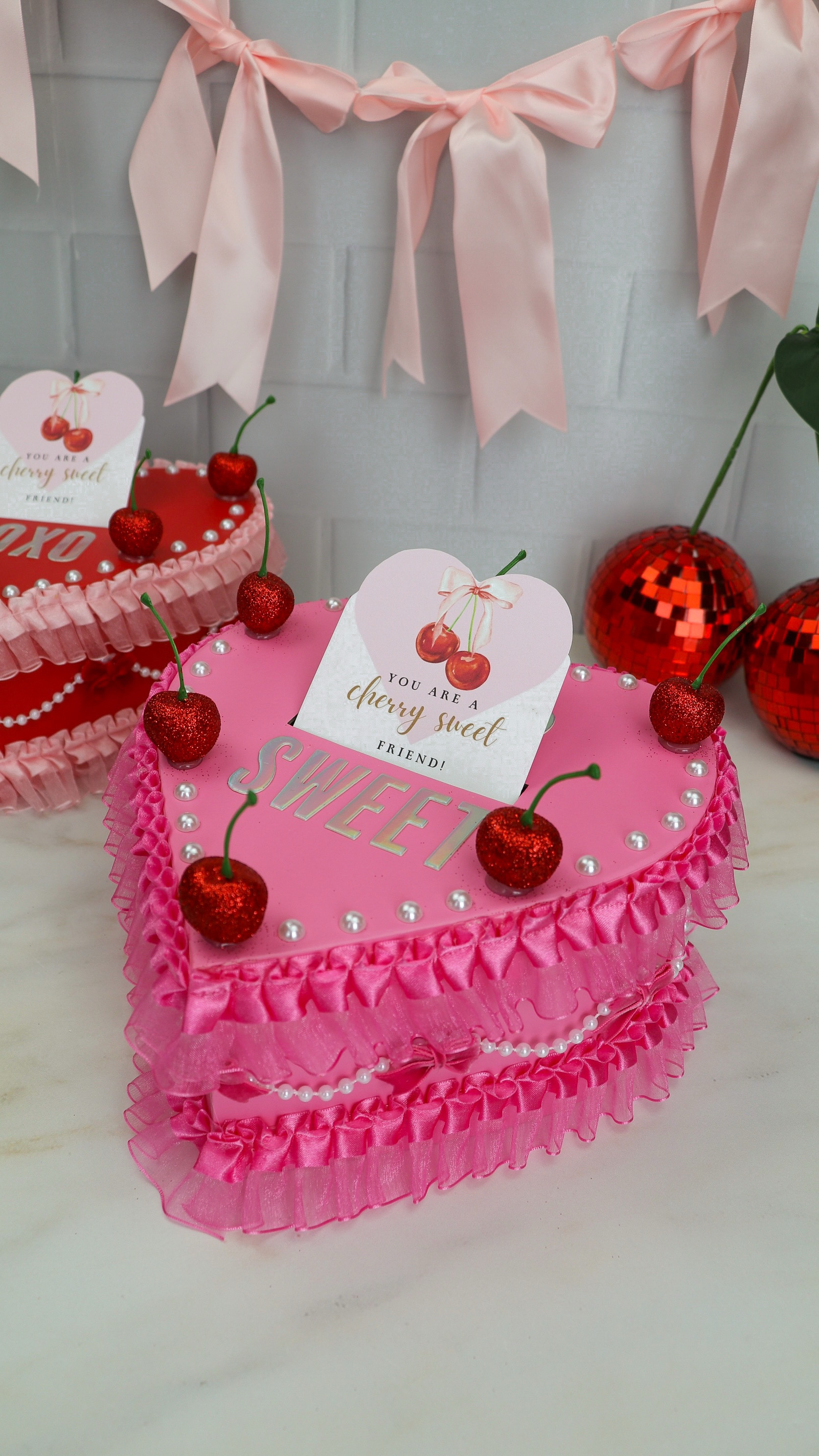 Valentine's or Galentines Gift Box with surprise pull gift of lottery tickets or money!  The fake cake looking box was perfect!

#LTKFamily #LTKSeasonal #LTKGiftGuide