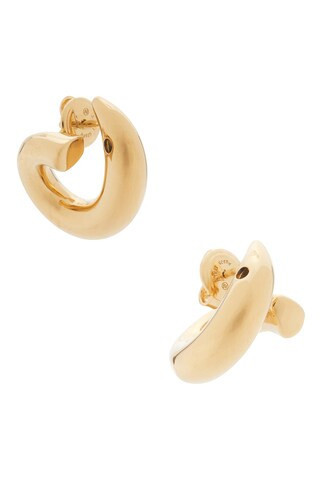 Bottega Veneta Small Sardine Earrings in Yellow Gold - Metallic Gold. Size all. | FWRD 