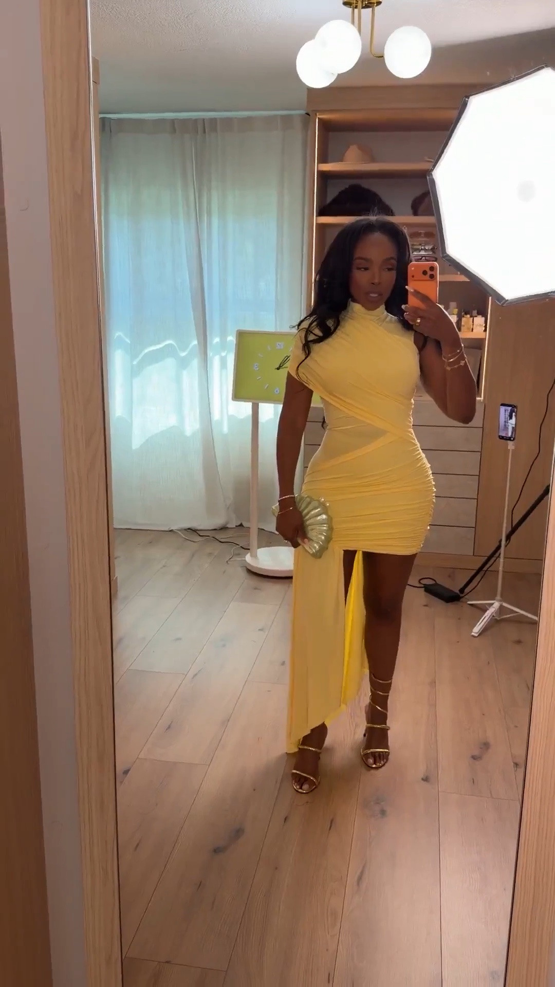 Hi Babes! 

This butter yellow moment is giving luxury vacation energy ✨ The draped detailing, body-hugging fit, and dramatic side sash make this dress feel SO high end and flattering. I love how the soft yellow color looks glowy against sun-kissed skin while still feeling elegant and feminine.

This is definitely one of those dresses that turns heads the second you walk in. Perfect for special dinners, vacations, weddings, or any event where you want to feel confident and elevated with minimal accessories.

Perfect for:
• Vacation dinner outfits  
• Wedding guest looks  
• Tropical resort wear  
• Summer birthday outfits  
• Luxury evening looks  
• Sunset photoshoot outfits  

Everything is linked below ✨

xx Kira | IG: KirasFashionFinds

34D - 27 - 40 • Size Small or 4