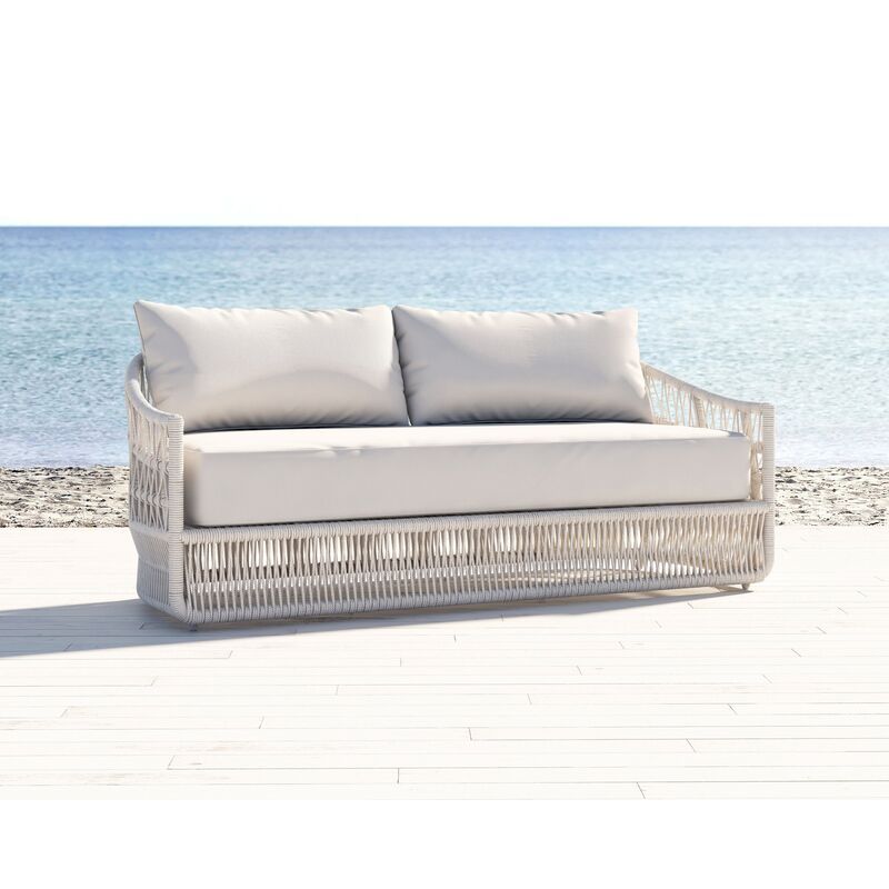 Farah Outdoor Sofa, Flax Rope | One Kings Lane